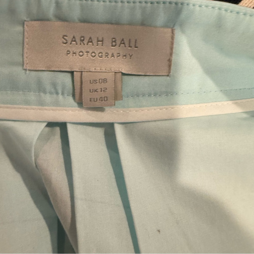 Anthropologie, Sandra Ball Photography Stylish Green and White Skirt, Size 8 - Picture 10 of 14